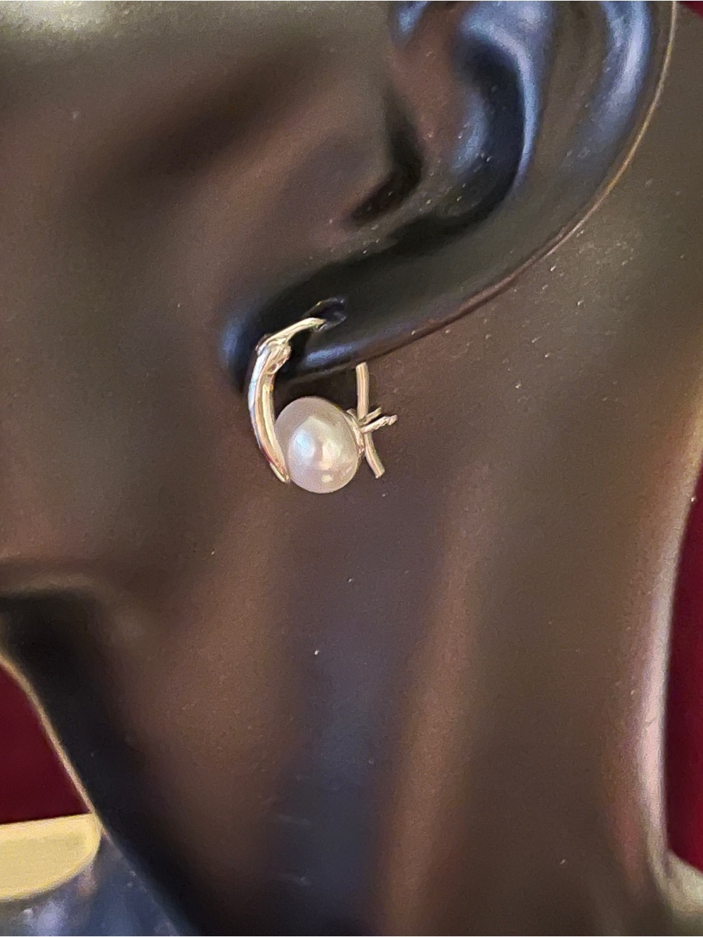 Honora Bronze Cultured Pearl Earrings Silver Plated NEW QVC